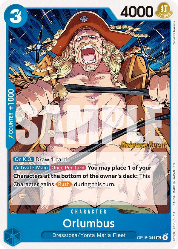 Orlumbus OP15-041 Release Event Stamp card, Adventure on Kami's Island