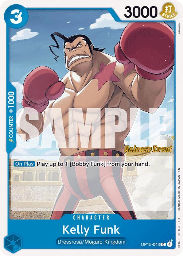 Kelly Funk OP15-043 Release Event Stamp card, Adventure on Kami's Island