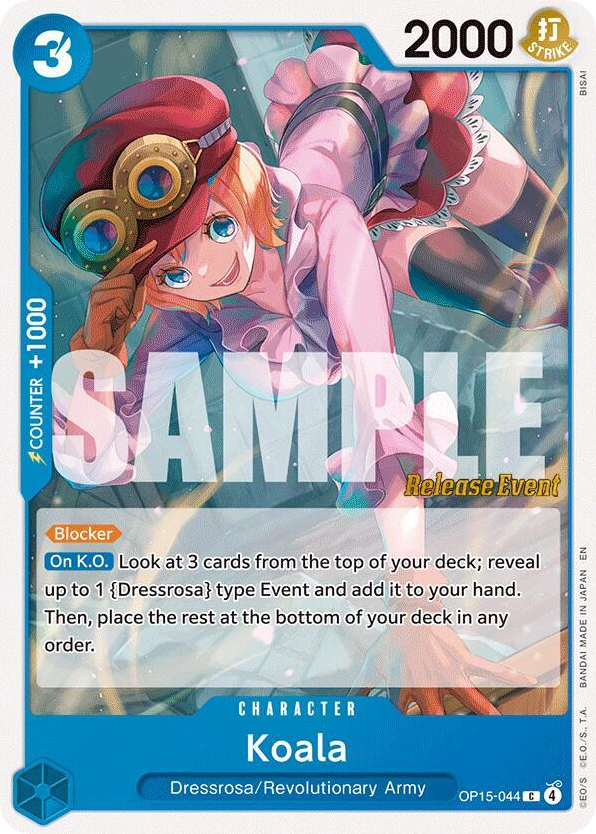 Koala OP15-044 Release Event Stamp card, Adventure on Kami's Island