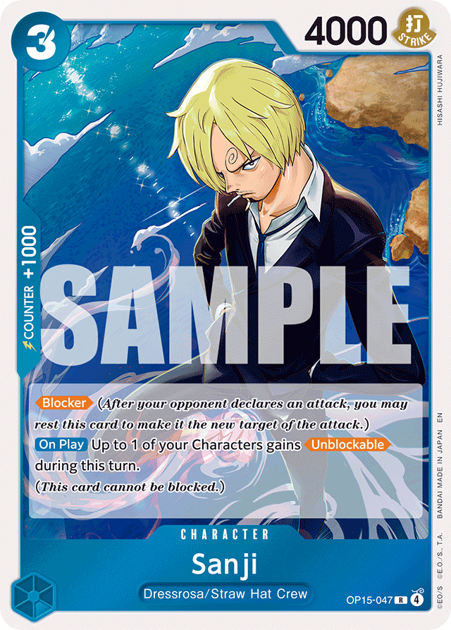 Sanji OP15-047 card, Adventure on Kami's Island