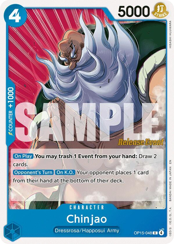 Chinjao OP15-048 Release Event Stamp card, Adventure on Kami's Island