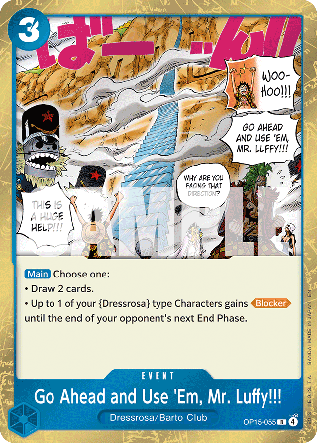 Go Ahead and Use 'Em, Mr. Luffy!!! OP15-055 card, Adventure on Kami's Island