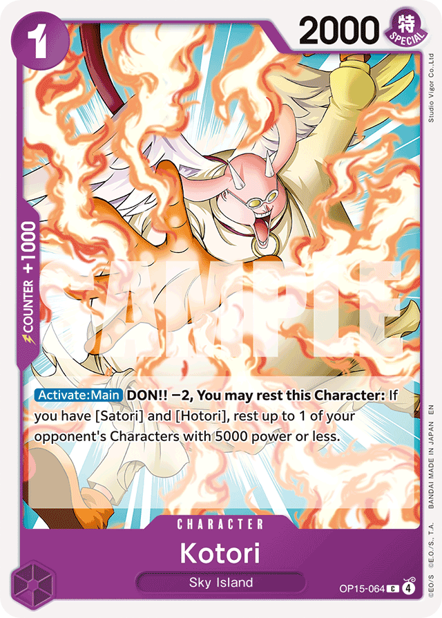 Kotori OP15-064 card, Adventure on Kami's Island