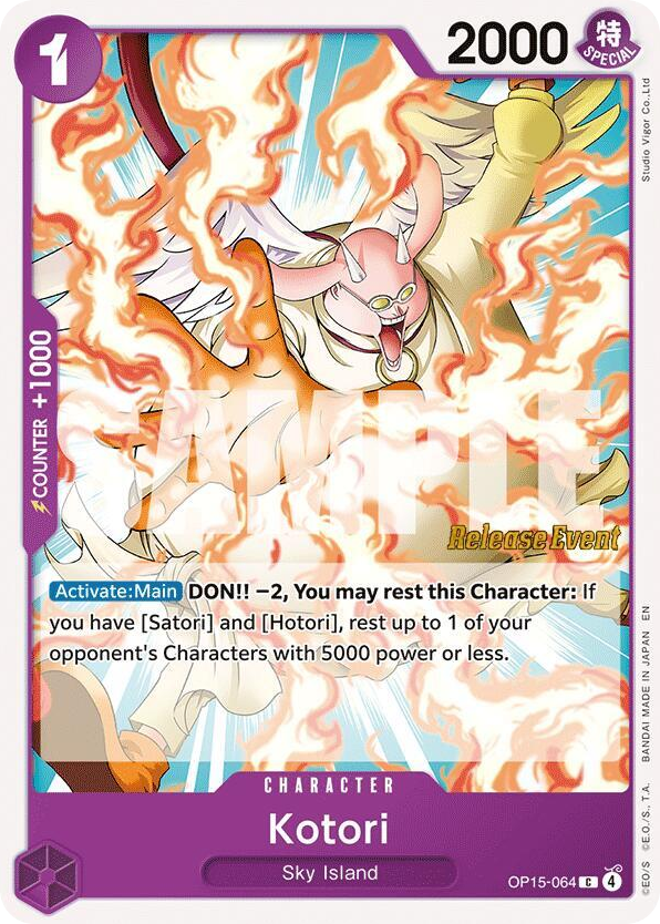 Kotori OP15-064 Release Event Stamp card, Adventure on Kami's Island