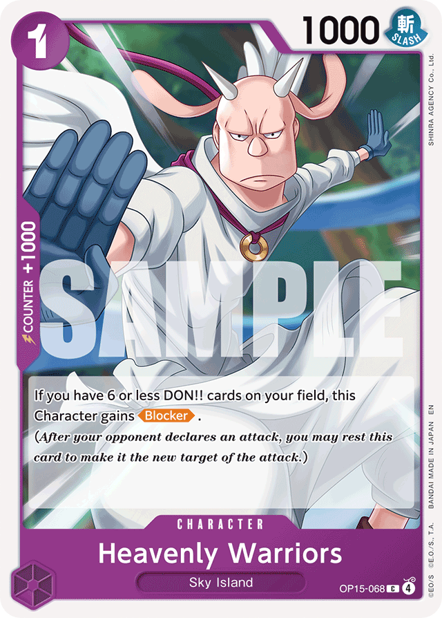 Heavenly Warriors OP15-068 card, Adventure on Kami's Island