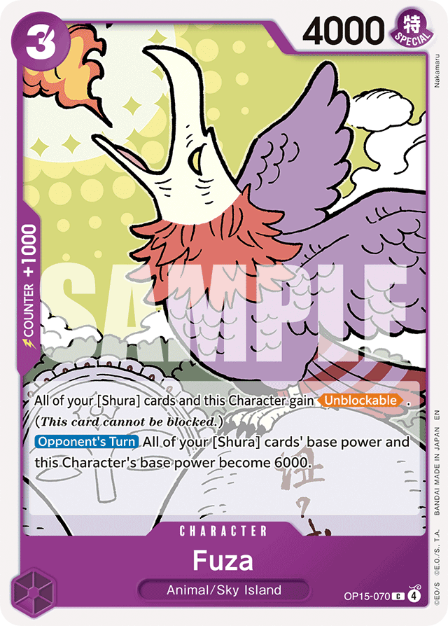 Fuza OP15-070 card, Adventure on Kami's Island