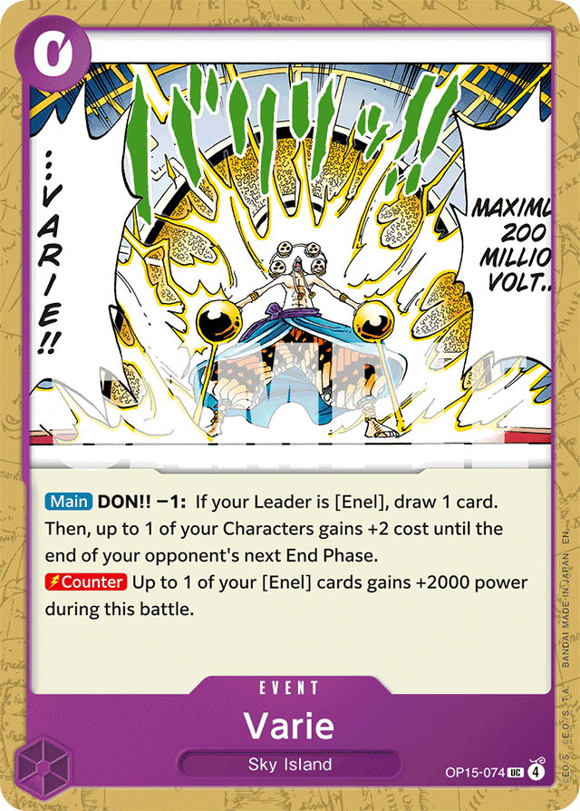 Varie OP15-074 card, Adventure on Kami's Island