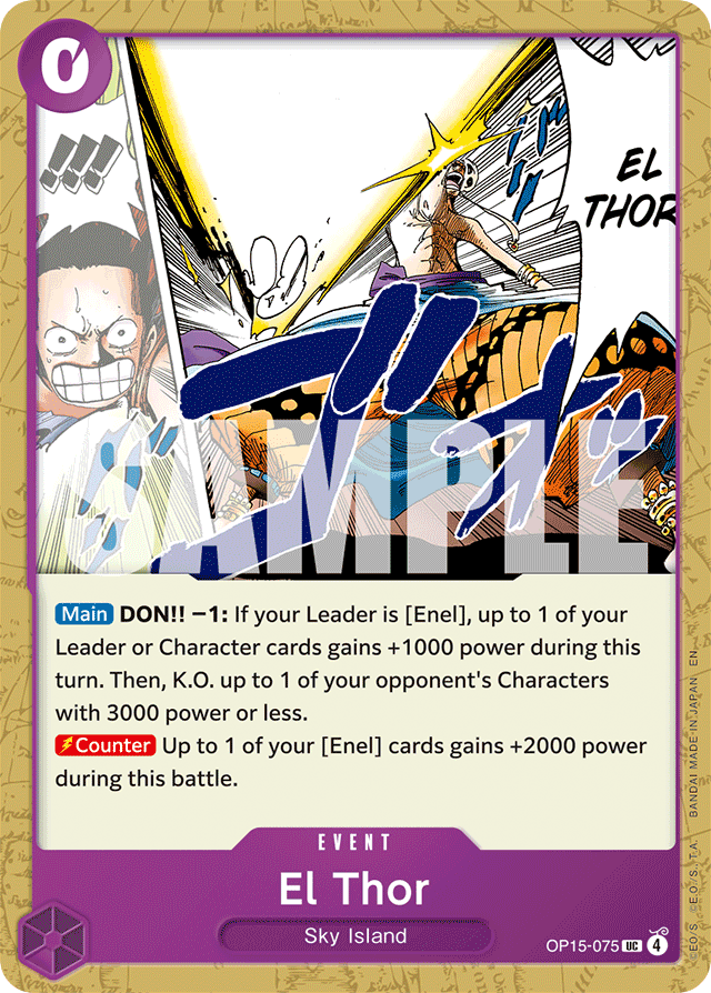 El Thor OP15-075 card, Adventure on Kami's Island