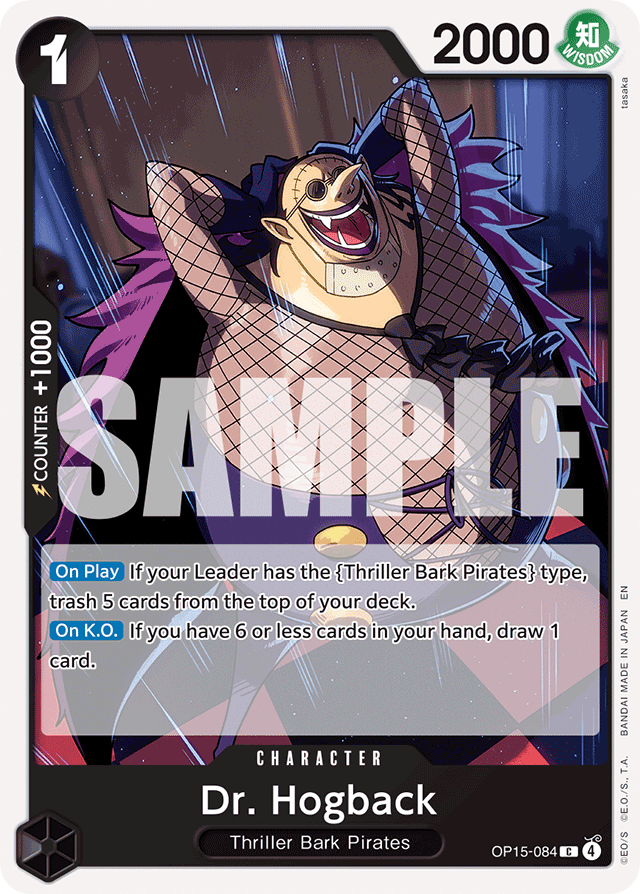 Dr. Hogback OP15-084 card, Adventure on Kami's Island