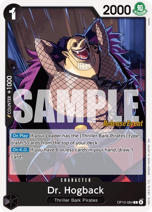 Dr. Hogback OP15-084 Release Event Stamp card, Adventure on Kami's Island