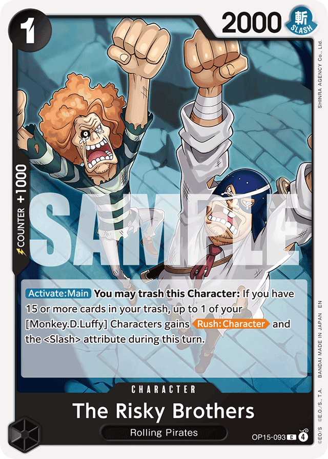The Risky Brothers OP15-093 card, Adventure on Kami's Island
