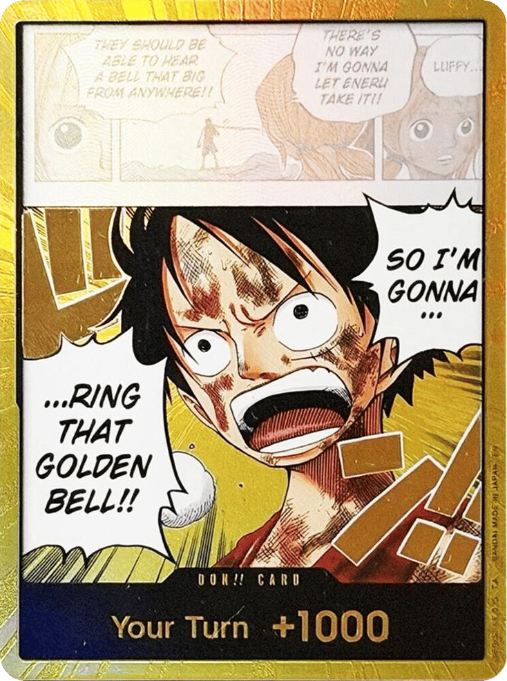 DON!! Card Luffy Gold (Adventure on Kami's Island) card, Adventure on Kami's Island