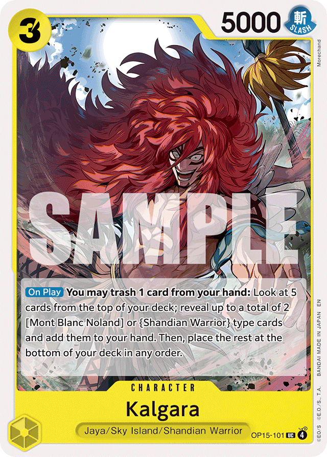 Kalgara OP15-101 card, Adventure on Kami's Island