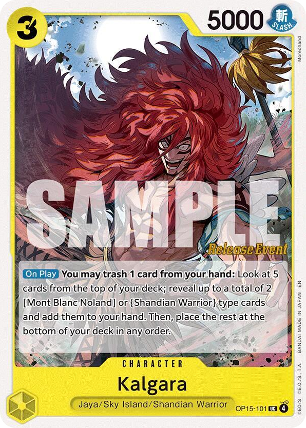 Kalgara OP15-101 Release Event Stamp card, Adventure on Kami's Island
