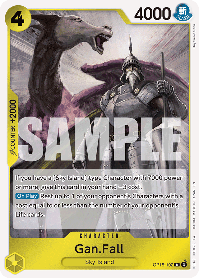 Gan.Fall OP15-102 card, Adventure on Kami's Island