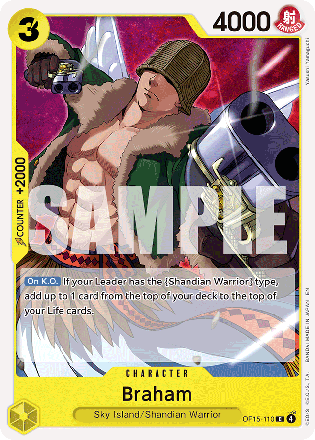 Braham OP15-110 card, Adventure on Kami's Island