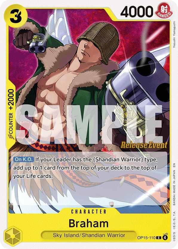 Braham OP15-110 Release Event Stamp card, Adventure on Kami's Island
