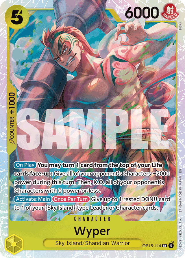Wyper OP15-114 card, Adventure on Kami's Island
