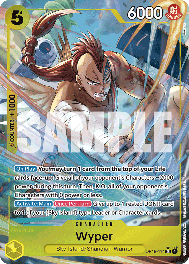 Wyper OP15-114 Alt Art card, Adventure on Kami's Island