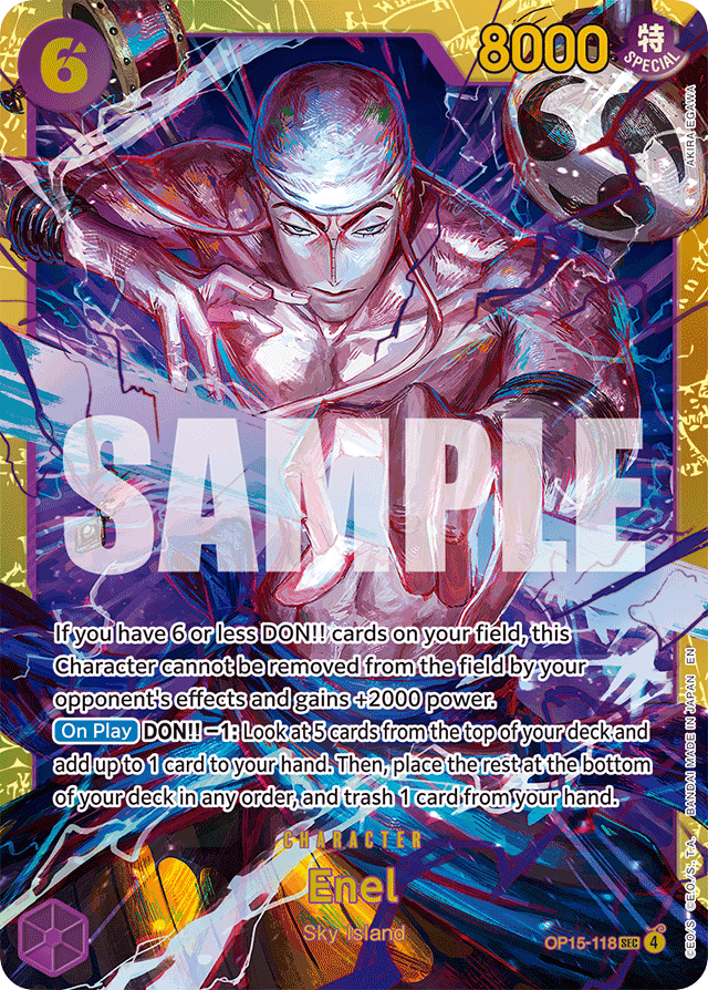 Enel OP15-118 card, Adventure on Kami's Island