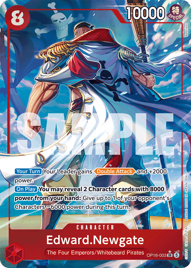 Edward.Newgate OP16-003 Alt Art card, The Time Of Battle