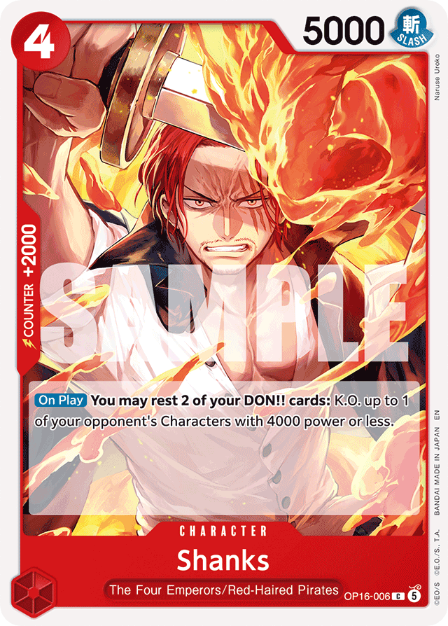 Shanks OP16-006 card, The Time Of Battle