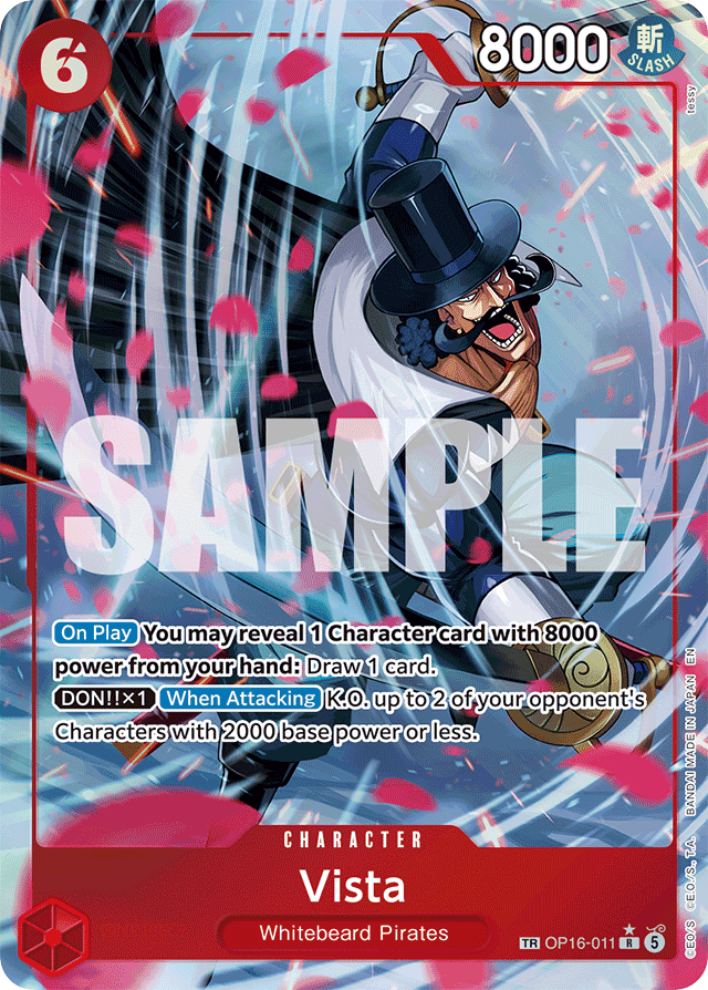 Vista OP16-011 Alt Art card, The Time Of Battle