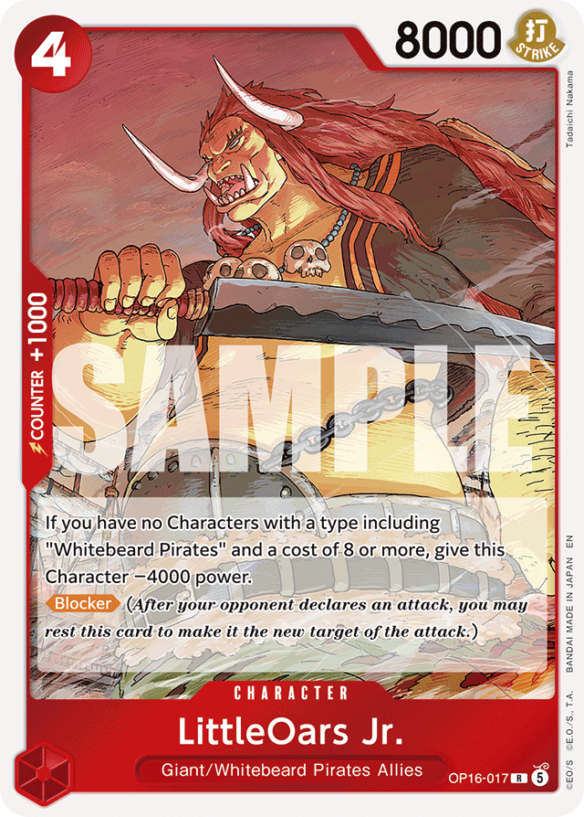 LittleOars Jr. OP16-017 card, The Time Of Battle