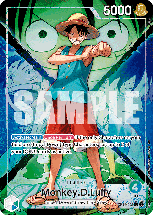 Monkey.D.Luffy OP16-022 Alt Art card, The Time Of Battle