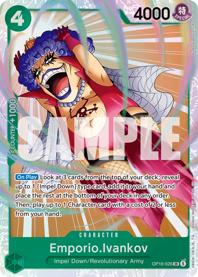 Emporio.Ivankov OP16-026 card, The Time Of Battle
