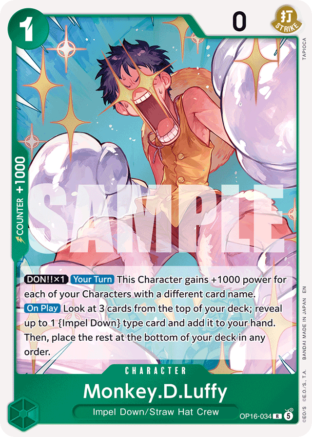Monkey.D.Luffy OP16-034 card, The Time Of Battle