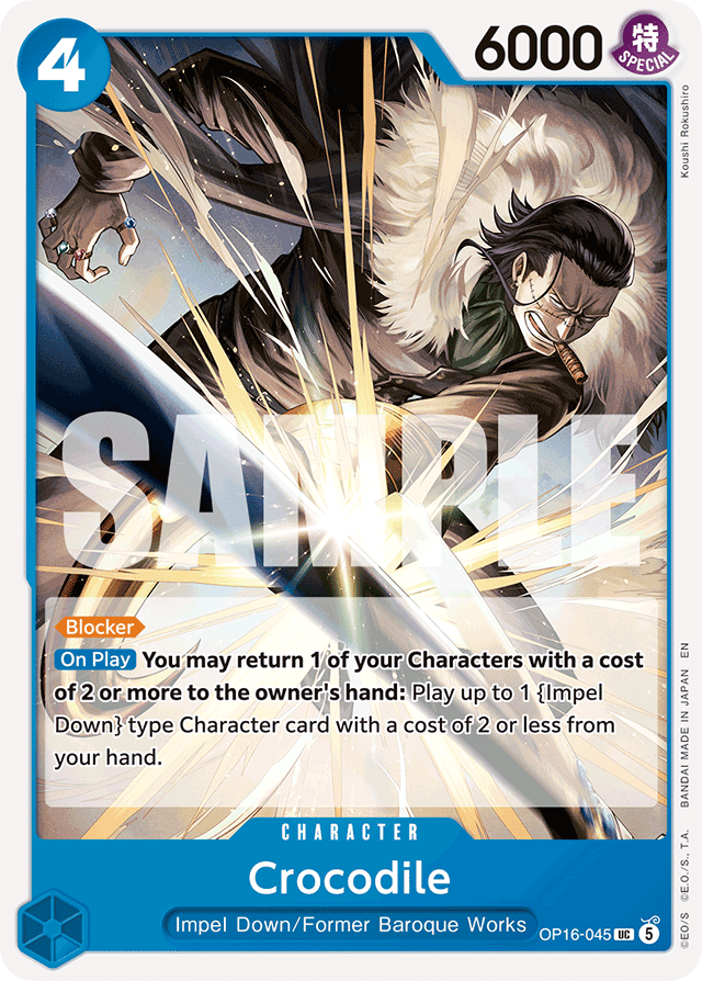 Crocodile OP16-045 card, The Time Of Battle