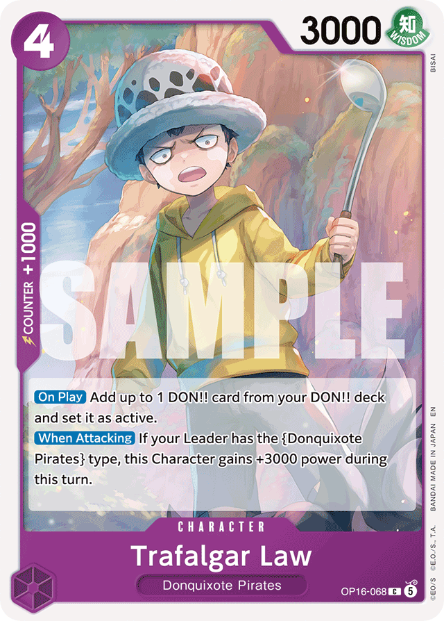 Trafalgar Law OP16-068 card, The Time Of Battle