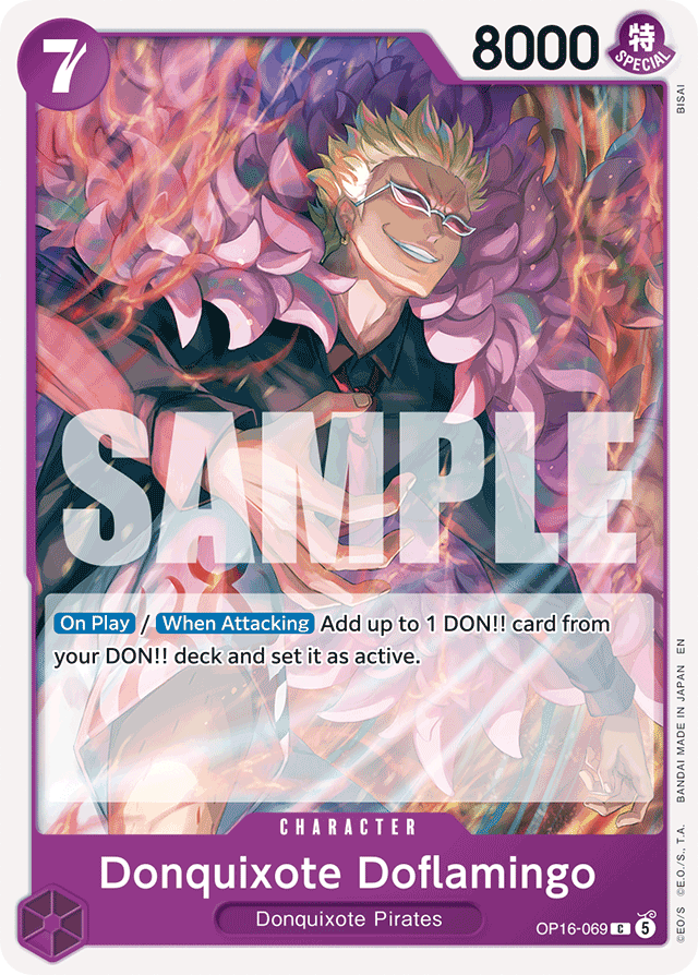 Donquixote Doflamingo OP16-069 card, The Time Of Battle