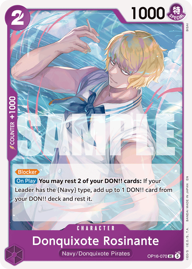 Donquixote Rosinante OP16-070 card, The Time Of Battle