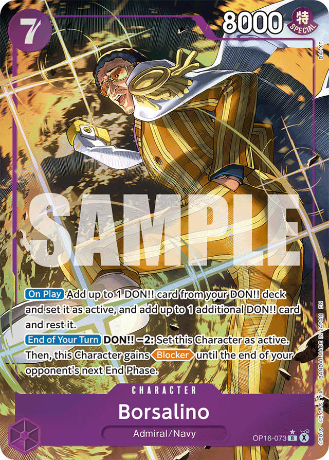Borsalino OP16-073 Alt Art card, The Time Of Battle