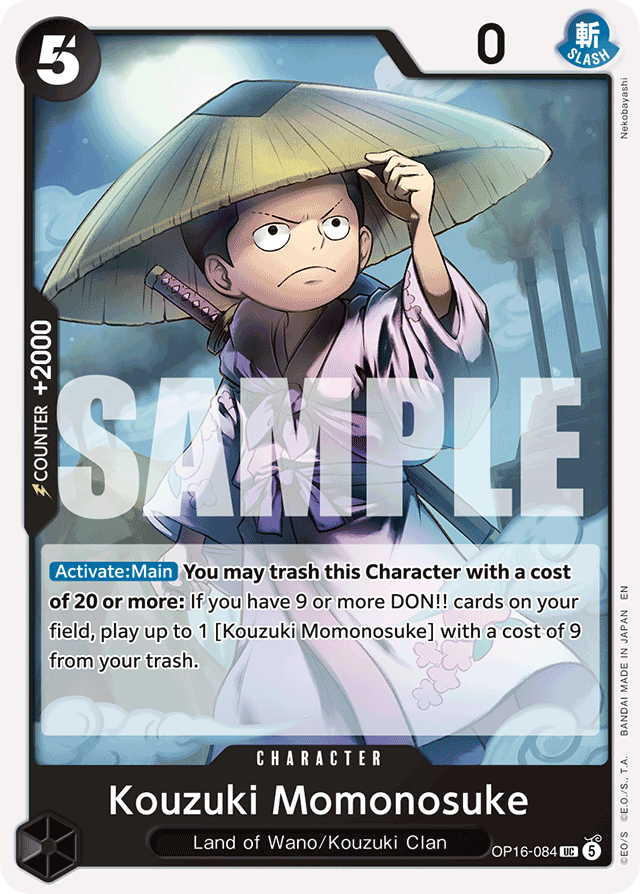 Kouzuki Momonosuke OP16-084 card, The Time Of Battle