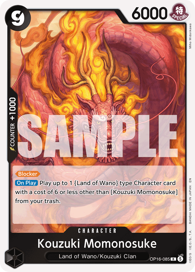 Kouzuki Momonosuke OP16-085 card, The Time Of Battle