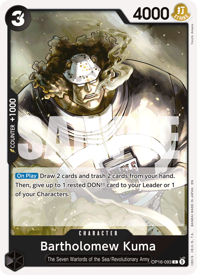 Bartholomew Kuma OP16-093 card, The Time Of Battle