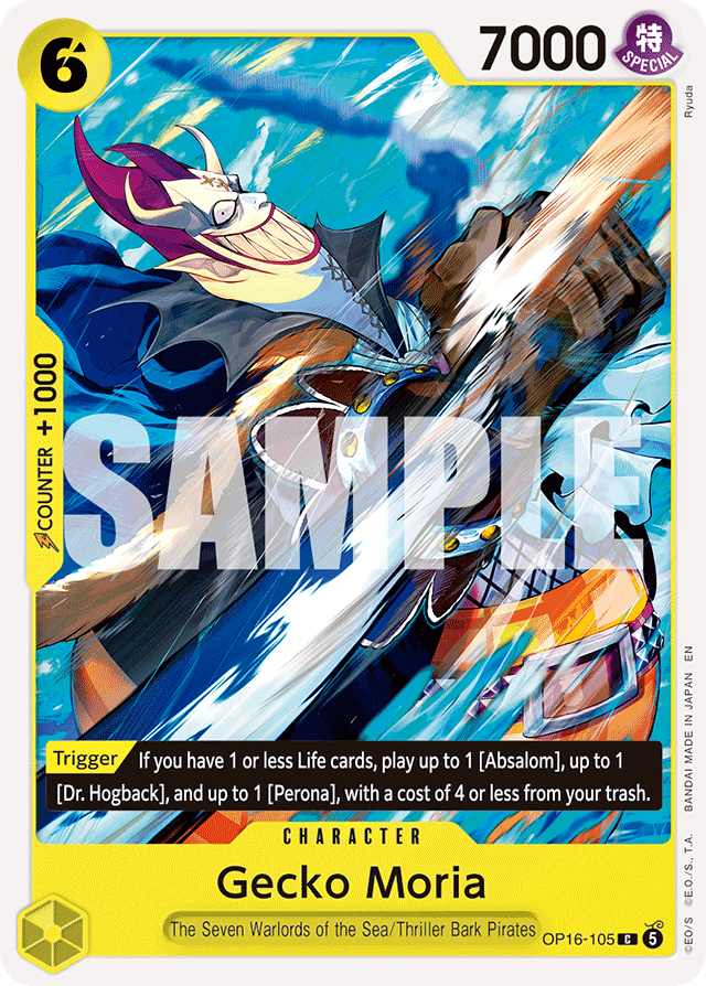 Gecko Moria OP16-105 card, The Time Of Battle