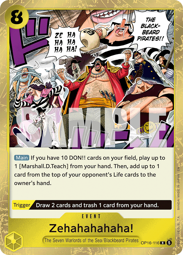Zehahahahaha! OP16-116 card, The Time Of Battle