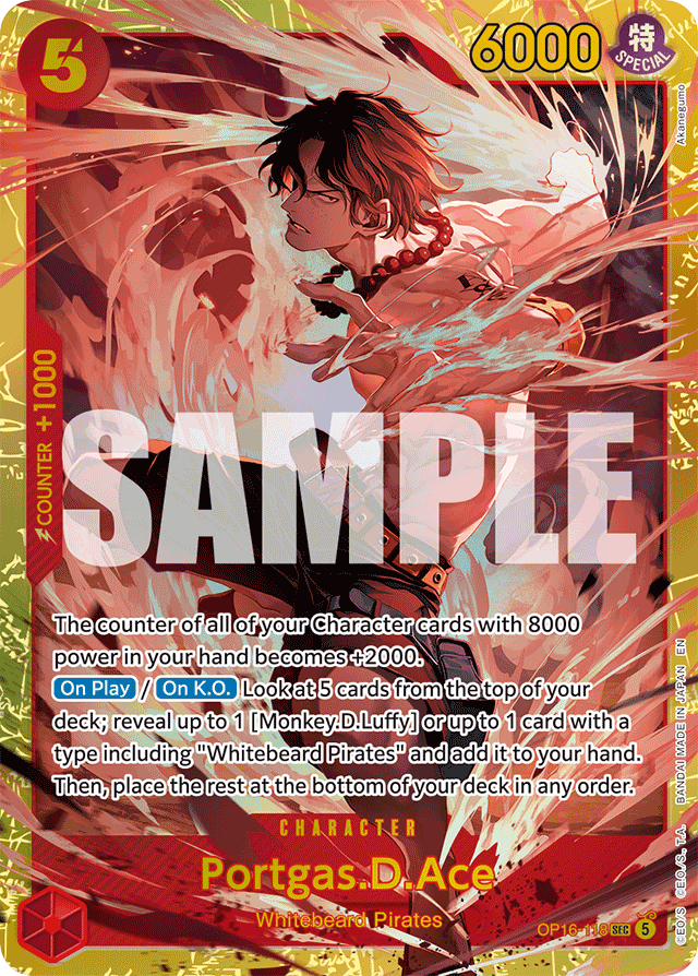 Portgas.D.Ace OP16-118 card, The Time Of Battle