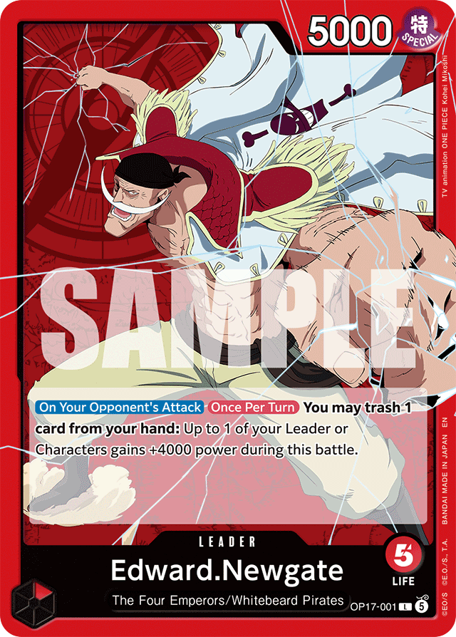 Edward.Newgate OP17-001 card, The World's Strongest Warriors