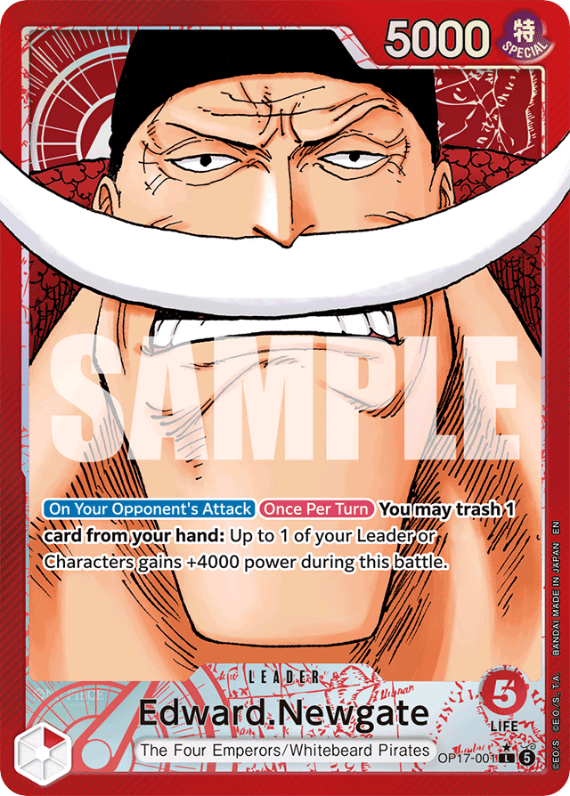 Edward.Newgate OP17-001 Alt Art card, The World's Strongest Warriors
