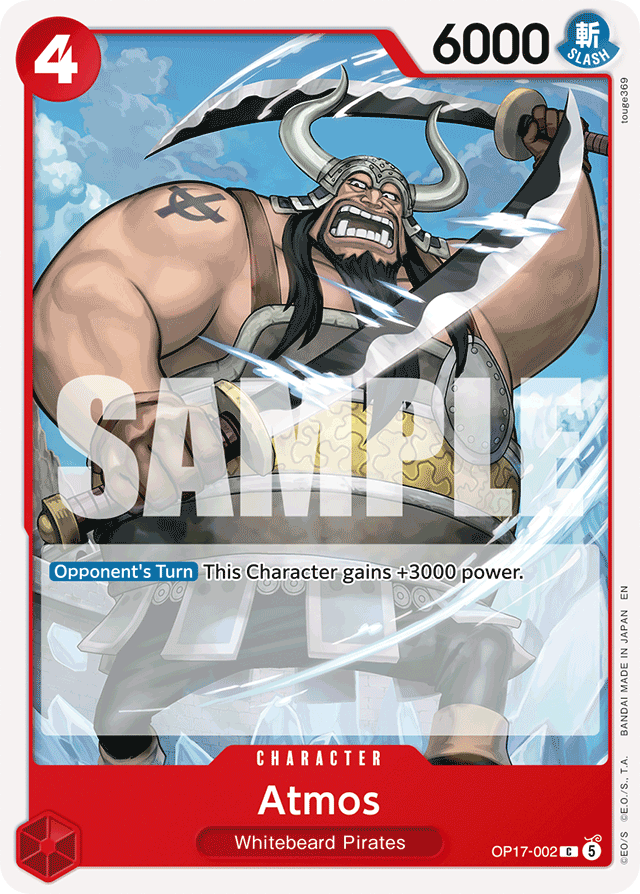 Atmos OP17-002 card, The World's Strongest Warriors