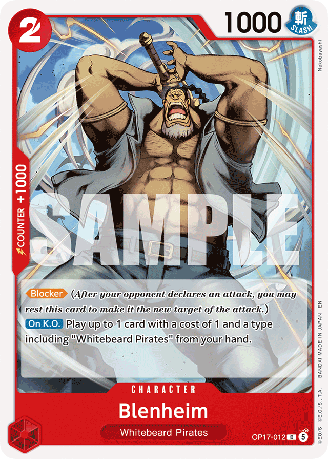 Blenheim OP17-012 card, The World's Strongest Warriors