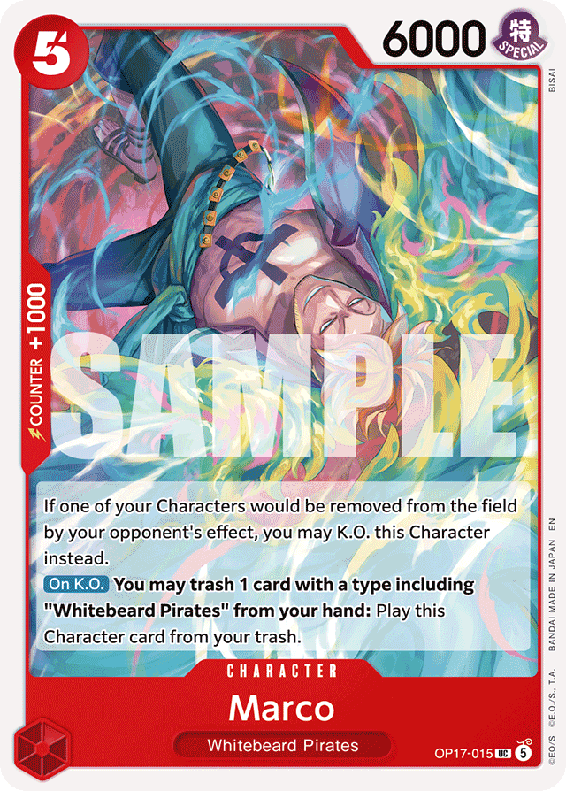 Marco OP17-015 card, The World's Strongest Warriors