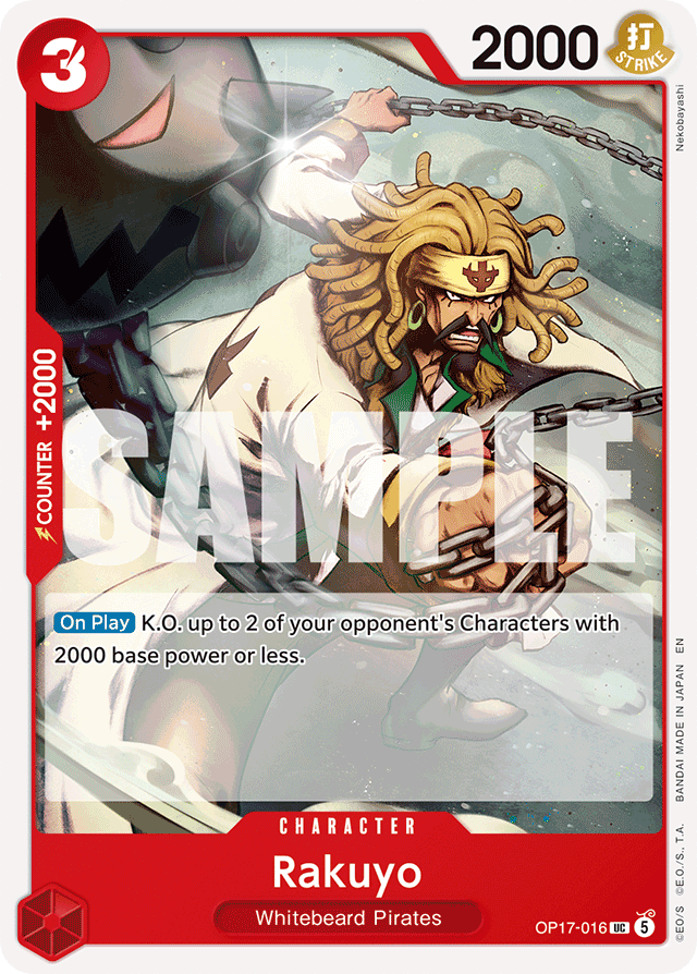 Rakuyo OP17-016 card, The World's Strongest Warriors