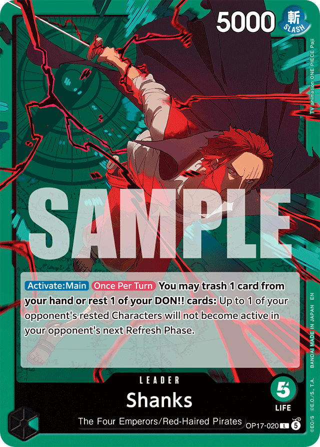 Shanks OP17-020 card, The World's Strongest Warriors