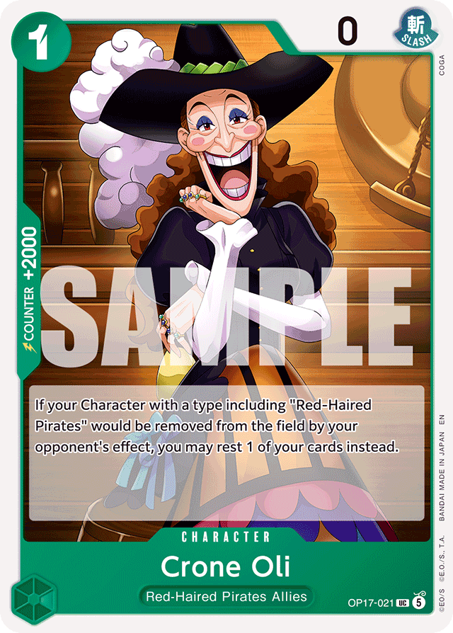 Crone Oli OP17-021 card, The World's Strongest Warriors